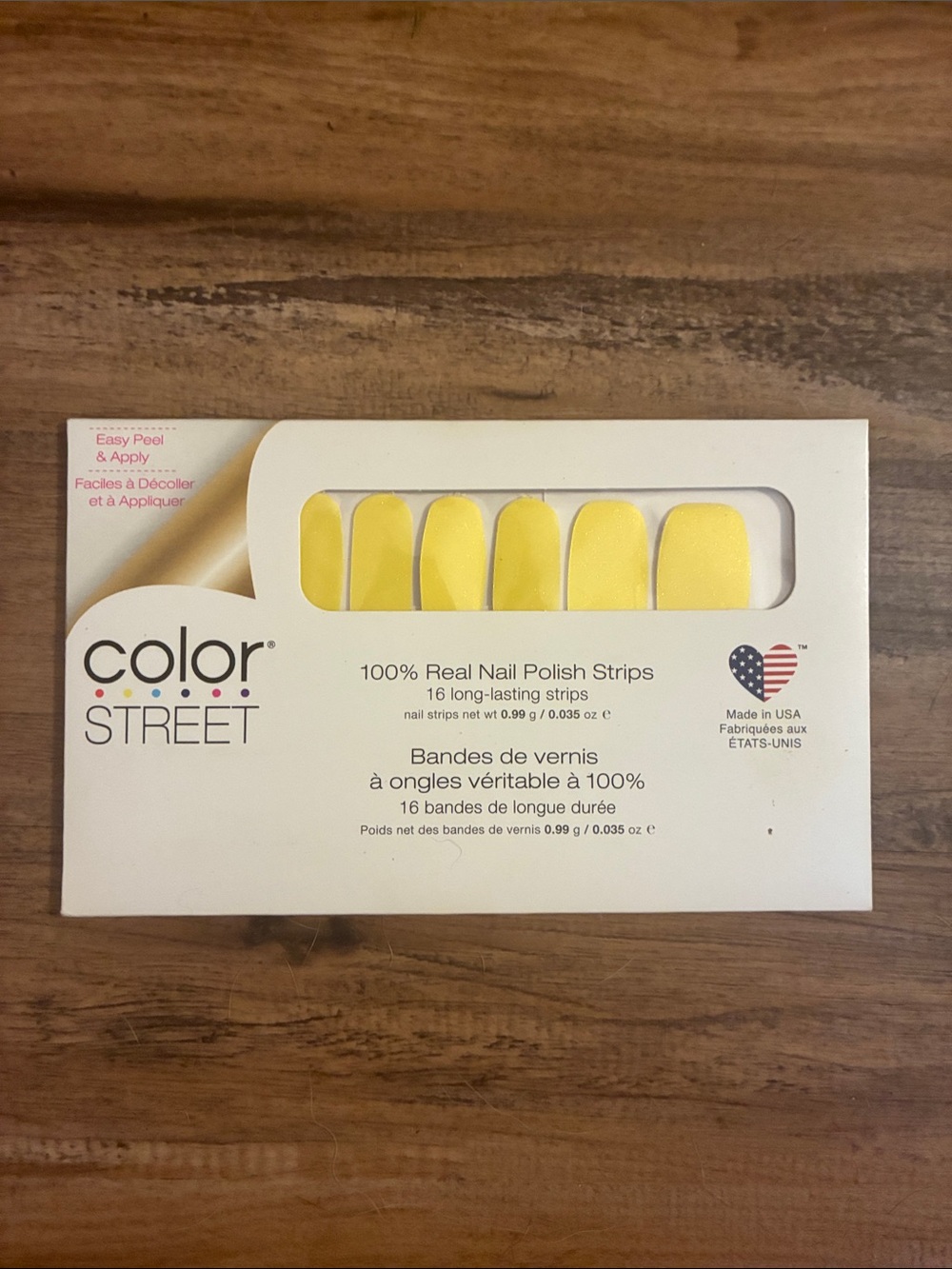 NIP Color Street nail polish strip set. Lemon Beat Drop Yellow